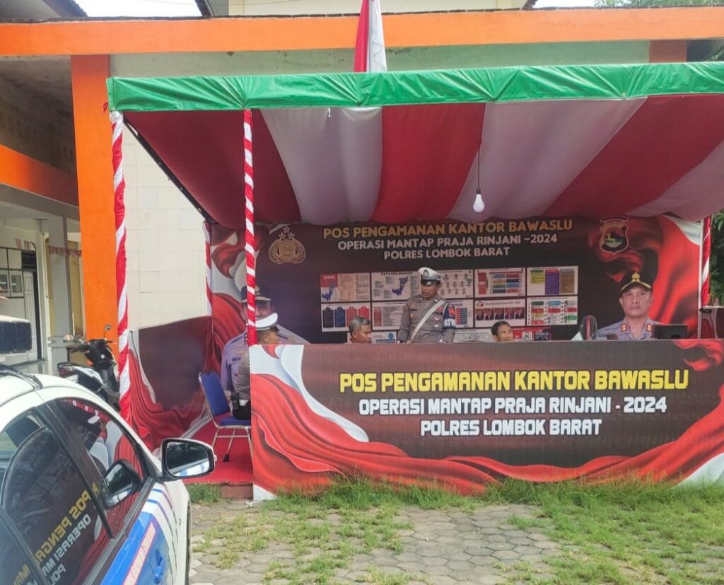 Patroli Satlantas Lombok Barat Jelang Pemilu 2024, Antisipasi Keamanan di Kantor Bawaslu dan KPU