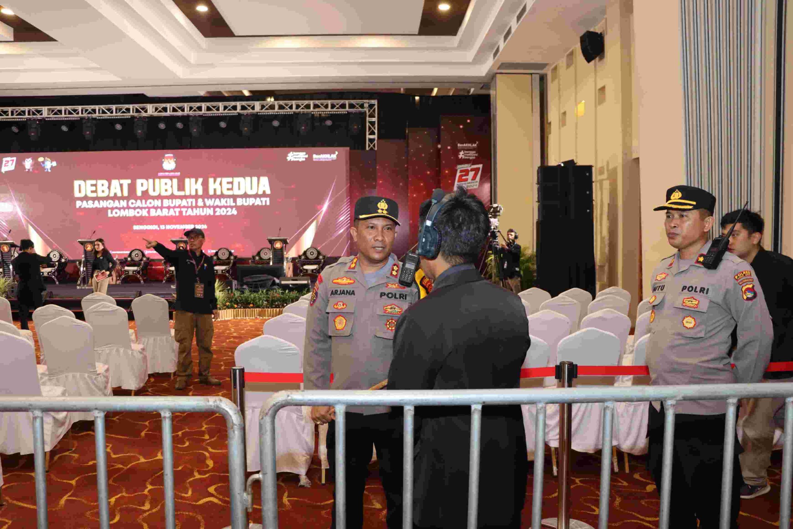 Sukses dan Lancar, Pengamanan Ketat Warnai Debat Publik Kedua Lombok Barat 2024