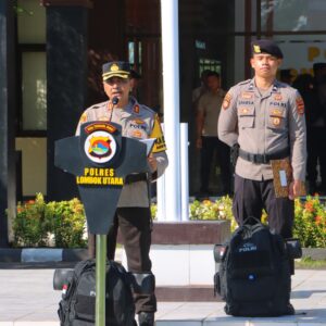 Kapolres Lombok Utara Pimpin Apel Kesiapan Personil Jelang Pilkada Serentak