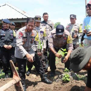 Polres dan Polsek Dompu Laksanakan Launching Ketahanan Pangan di Kabupaten Dompu