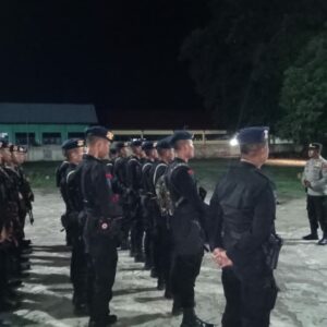 Polsek Hu’u Gelar Apel Pelepasan Personel Brimobda NTB Usai Pengamanan Pilkada 2024