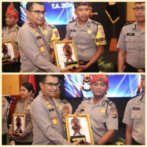 Dua Personel Polres Sumbawa Barat Terima Penghargaan dari Kapolda NTB