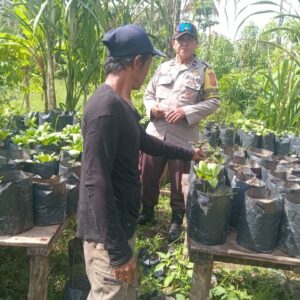 Inspiratif! Kapolsek Batulayar Pantau Lahan Bergizi Warga