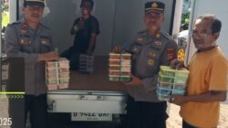 Polres Sumbawa Pantau Launching Program Makan Bergizi Gratis di Kecamatan Lunyuk