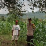 Bhabinkamtibmas Desa Lune Pantau Lahan Jagung untuk Ketahanan Pangan Nasional