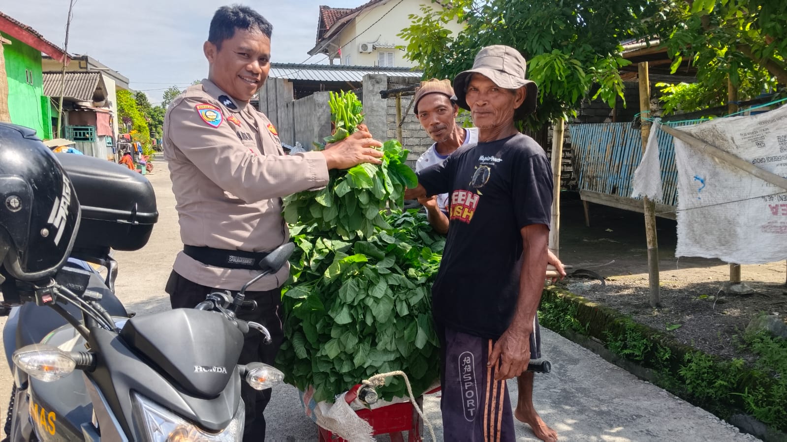 Bhabinkamtibmas Desa Beleka Dorong Warga Manfaatkan Pekarangan untuk Ketahanan Pangan