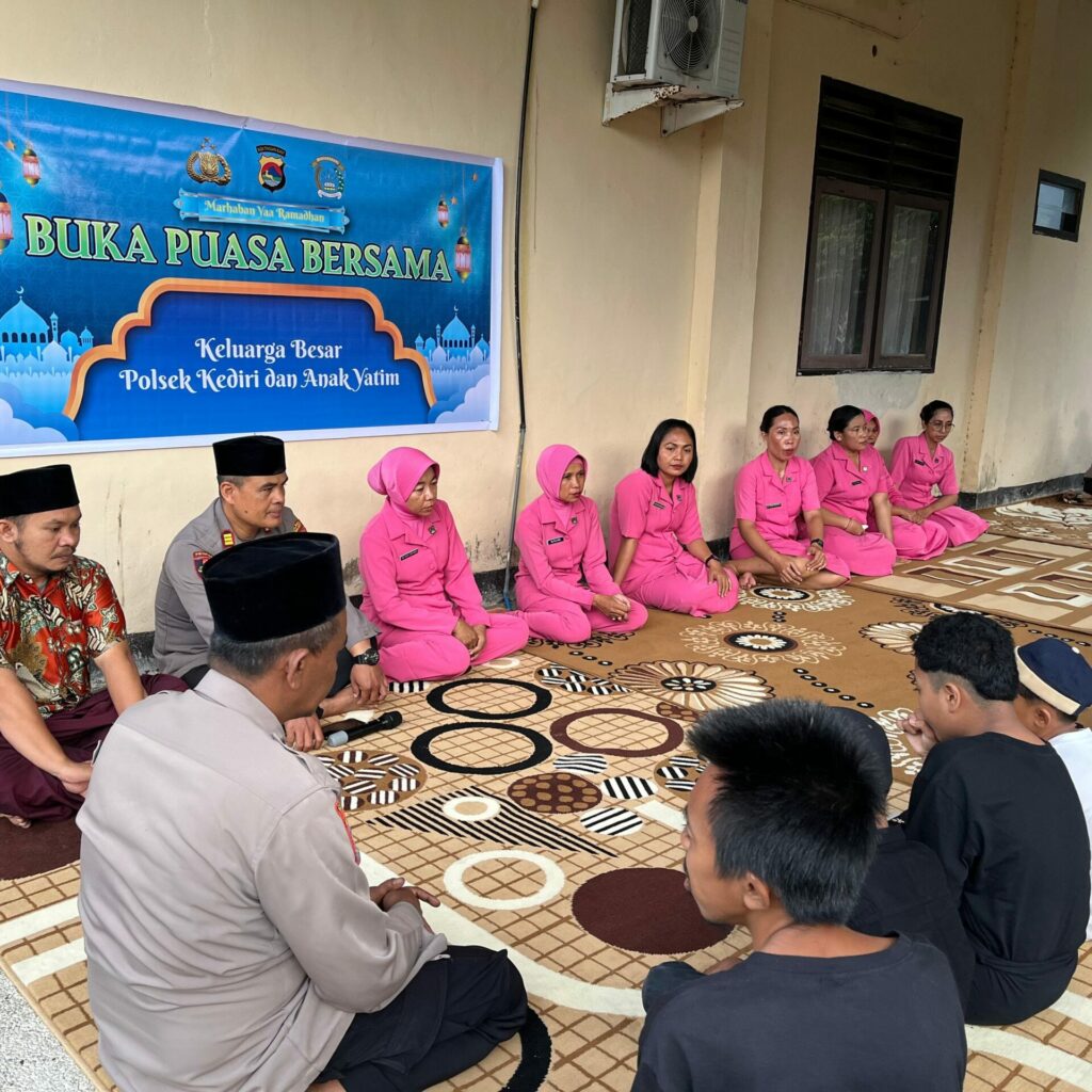 Polsek Kediri Berbagi Santunan Anak Yatim di Bulan Ramadhan