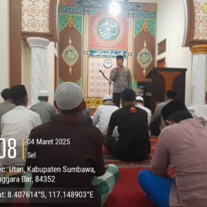 Polsek Utan Laksanakan Pengamanan Ibadah Shalat Tarawih & Berikan Himbauan Kamtibmas