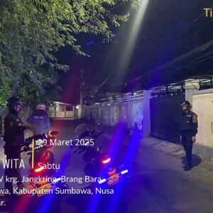 Patroli Subuh Polres Sumbawa Ciptakan Kondusivitas Selama Bulan Ramadhan
