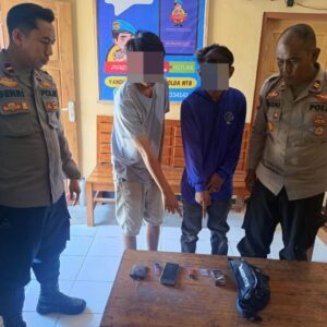 Pergoki Tengah Transaksi Narkoba, Polsek Moyo Hilir Amankan Dua Pria