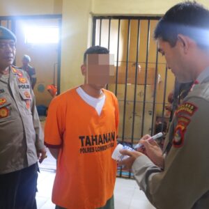 Polres Lombok Utara Lakukan Cek Urin Tahanan di Rutan Polres Lombok Utara