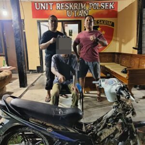 Polsek Utan Ringkus Pelaku Curanmor, Amankan Barang Bukti Dari Gudang Sarang Walet