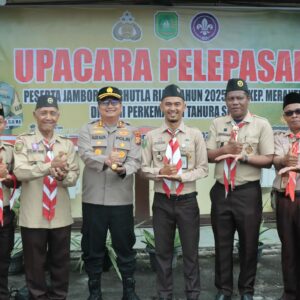 Kapolres Kepulauan Meranti Lepas Puluhan Peserta Jambore Karhutla 2025