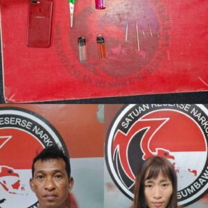 Asyik Berpesta Narkoba, Seorang Pria dan Wanita Diamankan Sat Res Narkoba Polres Sumbawa di Alas