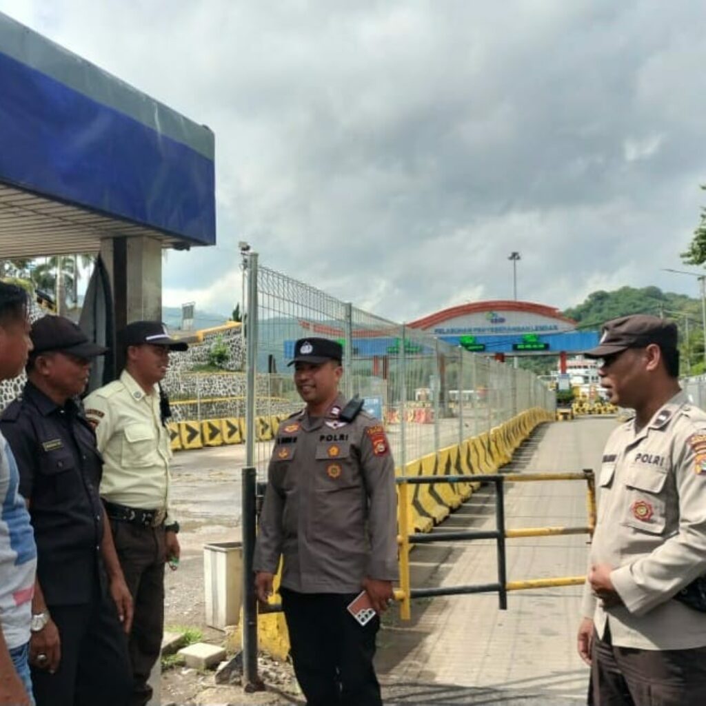 Pengawasan Ketat Satpam Pelabuhan Lembar oleh Polres Lombok Barat