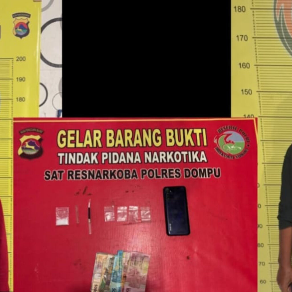 DIDUGA EDARKAN SABU, DUA PRIA DIRINGKUS TIM OPSNAL SATRESNARKOBA POLRES DOMPU