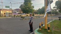 Sat Lantas Polres Bima Kota Laksanakan Strong Point Pagi, Antisipasi Kemacetan dan Laka Lantas