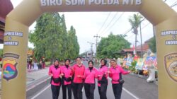 Meriah dan Penuh Semangat, Bhayangkari NTB Gelar Jalan Santai Sambut HUT ke-45 Yayasan Kemala Bhayangkari