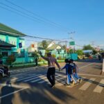 Sat Lantas Polres Bima Kota Laksanakan Rawan Pagi/Strong Point Guna Antisipasi Kemacetan dan Laka Lantas