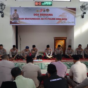 HUT Bhayangkara ke-79, Polres Bima Kota Gelar Doa dan Dzikir Bersama