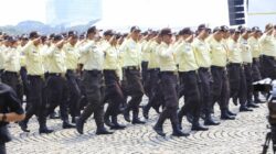 Satpam dan Potmas Ikut Ambil Bagian dalam Devile Hari Bhayangkara ke-79 di Monas