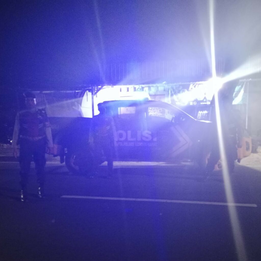 Patroli Blue Light Ditingkatkan di Bypass BIL I, Polres Lombok Barat Antisipasi Kejahatan Jalanan