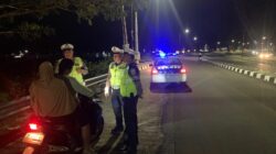 Patroli Malam Intensif Satlantas Amankan Bypass BIL Lombok Barat