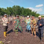 Polairud, Polsek, dan TNI Tanam Mangrove Bersama Dinas Perikanan Dompu
