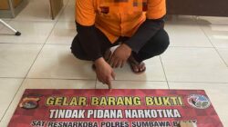 Sat Resnarkoba Polres Sumbawa Barat Tangkap Pengedar Sabu di Brang Rea, 5,22 Gram Barang Bukti Diamankan