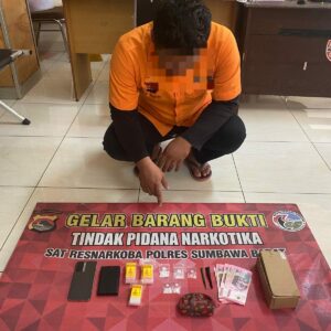 Sat Resnarkoba Polres Sumbawa Barat Tangkap Pengedar Sabu di Brang Rea, 5,22 Gram Barang Bukti Diamankan
