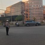 Personel Satlantas Polres Bima Kota Laksanakan Kegiatan Rawan Pagi/Strong Point, Wujudkan Kamseltibcarlantas yang Kondusif