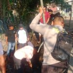 Bhabinkamtibmas Kelurahan Rite Laksanakan Gotong Royong Bersama Mahasiswa dan Warga Binaan