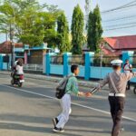 Satuan Lalu Lintas (Sat Lantas) Polres Bima Kota kembali menggelar kegiatan Rawan Pagi/Strong Point di titik-titik rawan