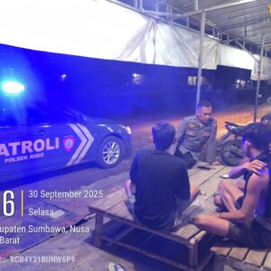 Polsek Rhee Gelar Patroli ‘Blue Light’ dan KRYD, Sasar 3C dan Premanisme