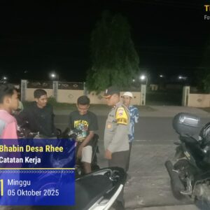 Polsek Rhee Gelar Patroli ‘Blue Light’, Antisipasi 3C, Miras, dan Premanisme