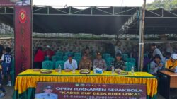 Junjung Sportivitas: Tiga Pilar Hadiri Pembukaan Turnamen Sepak Bola Kades Cup Rhee Loka 