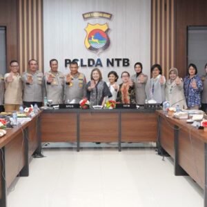 Polda NTB menerima kunjungan Tim Visitasi Nominator Male Award in Support of UN “HeForShe”