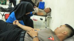 Humas Polres Sumbawa Barat Gelar Donor Darah dalam Rangka HUT Humas Polri ke-74