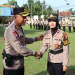 Pimpinan Upacara Pengukuhan Pamapta Polres Bima, Ini Penekanan Kapolres Bima AKBP Eko Sutomo S.I.K.,M.I.K.