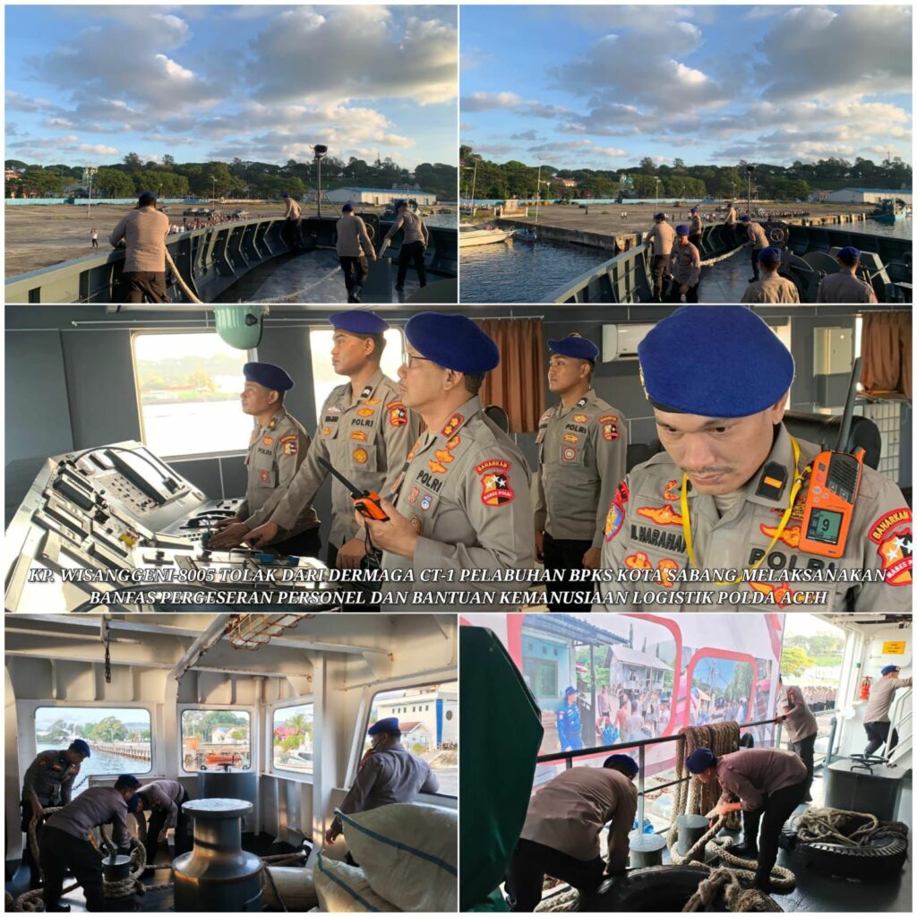 KP Wisanggeni-8005 Angkut Bantuan Kemanusiaan dari Sabang ke Pelabuhan Malahayati